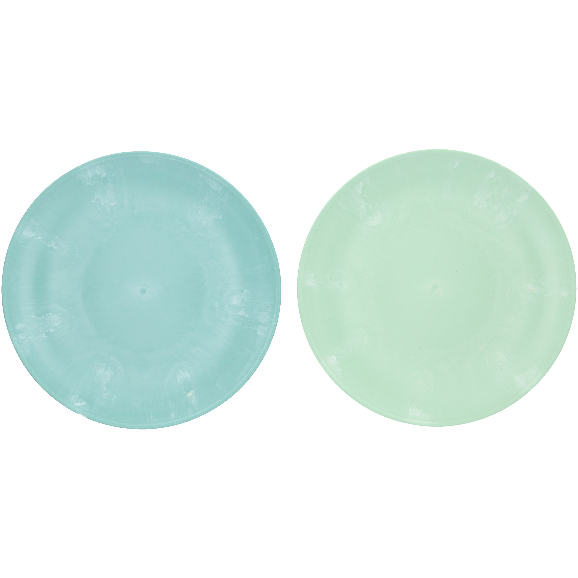  Kunststoff Teller Style, 2 Farben, D47cm, grün, he